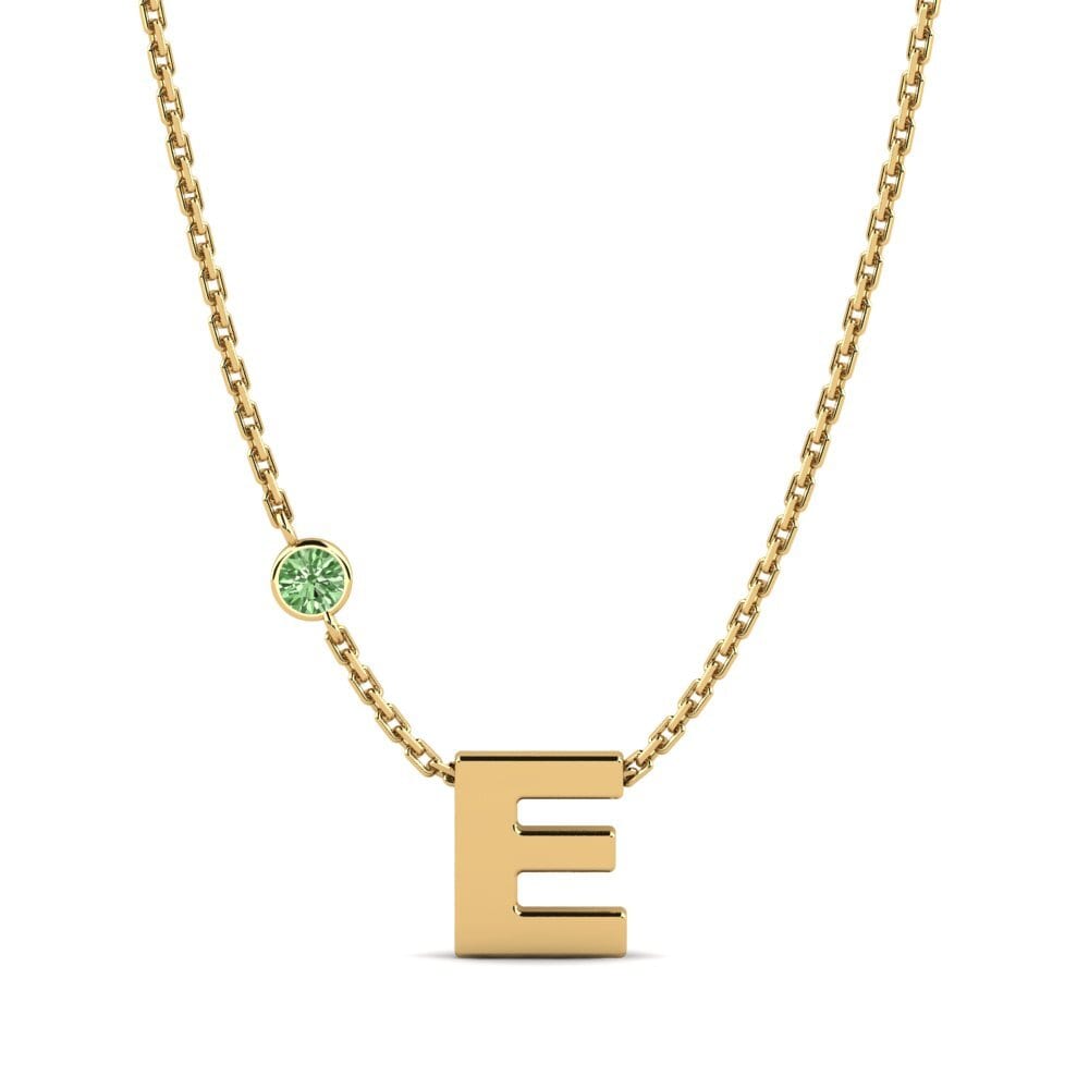 Rund Grüner Diamant Damen halskette Drucilla E