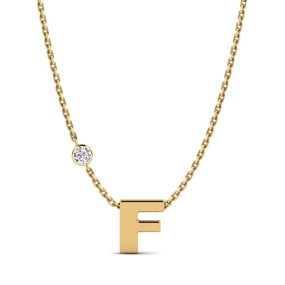Rund Labor-gezüchteter Diamant Damen halskette Drucilla F