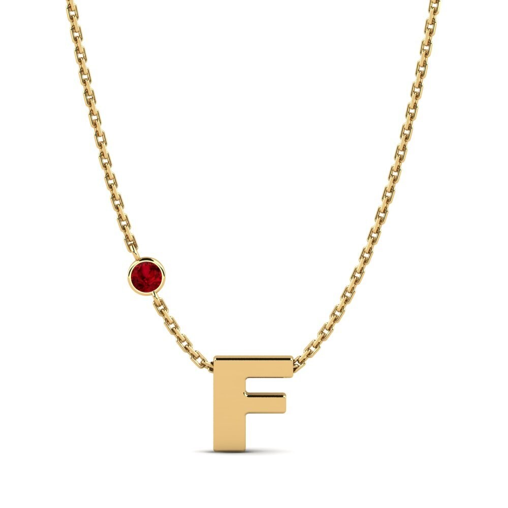 Rund Roter Zirkonia Damen halskette Drucilla F