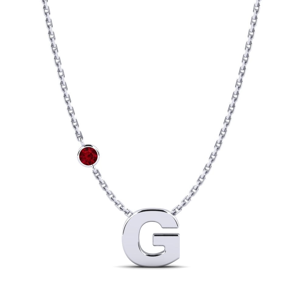 Rund Rubin Damen halskette Drucilla G