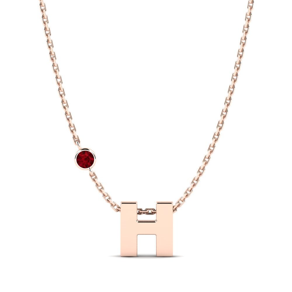 Rund Rubin Damen halskette Drucilla H