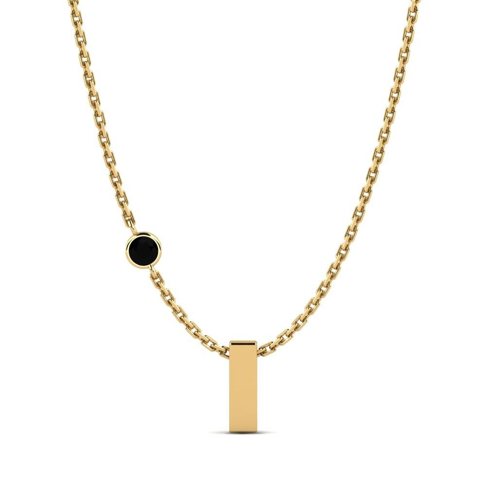 Rund Schwarzer Onyx Damen halskette Drucilla I