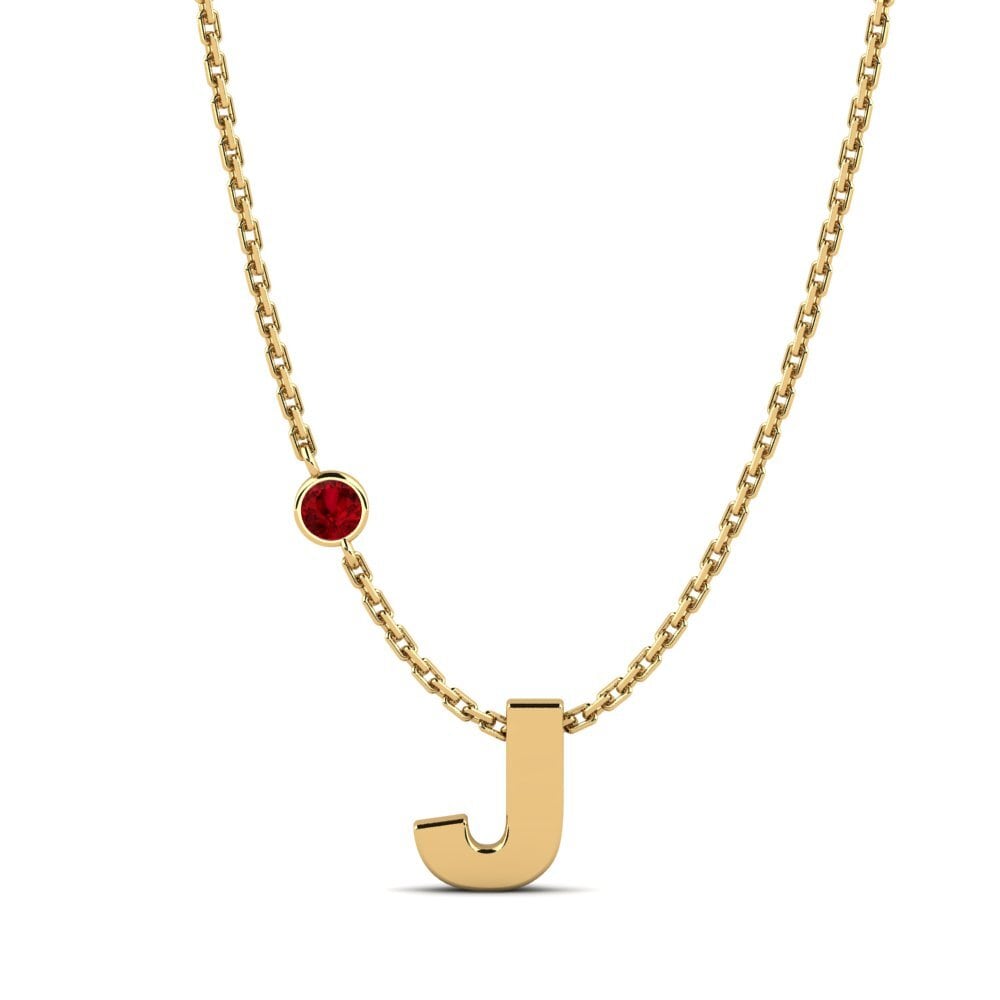 Rund Roter Zirkonia Damen halskette Drucilla J