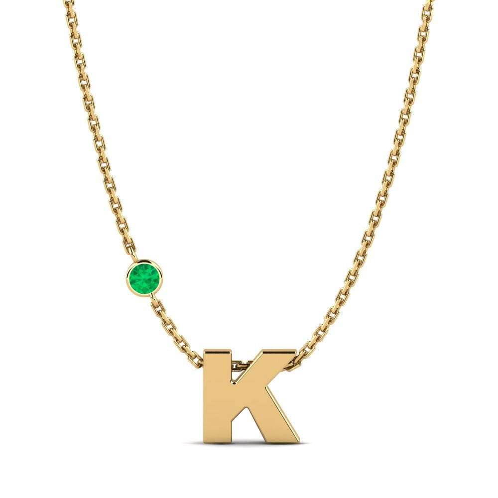 Rund Smaragd Damen halskette Drucilla K