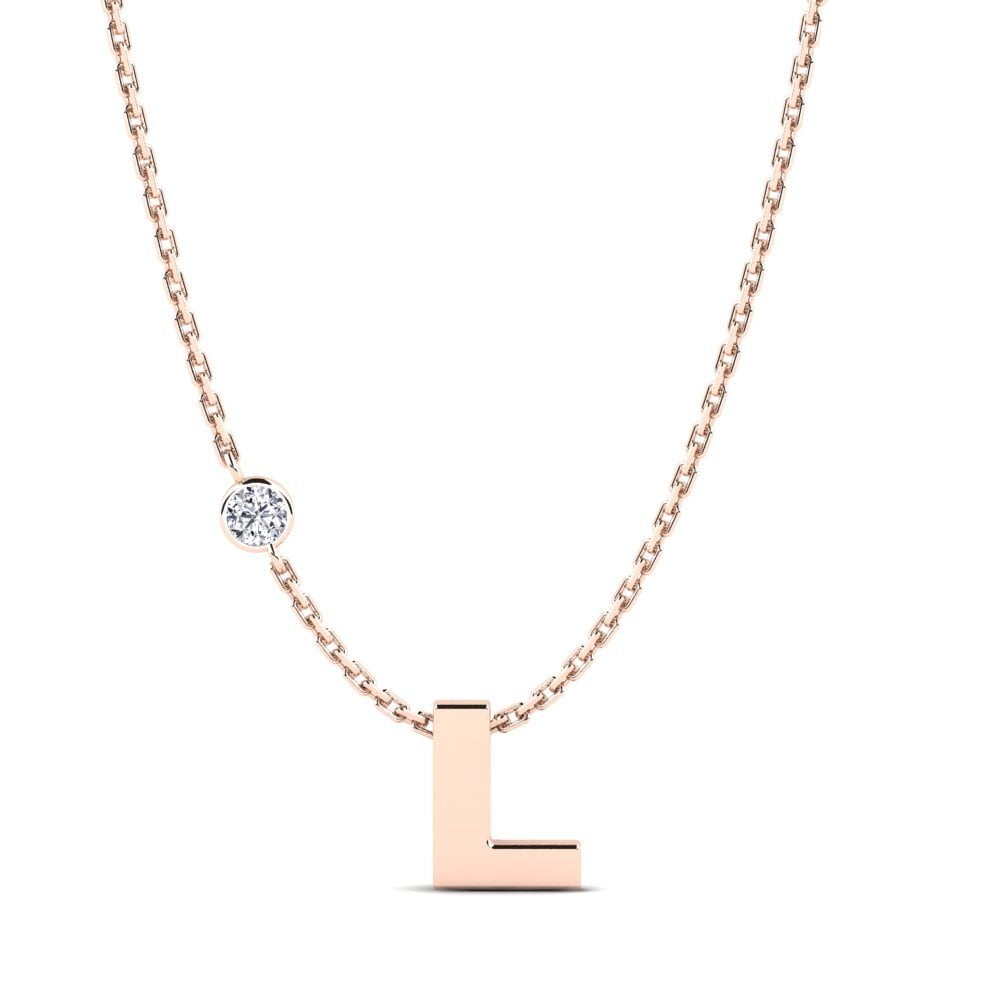 Rund Labor-gezüchteter Diamant Damen halskette Drucilla L