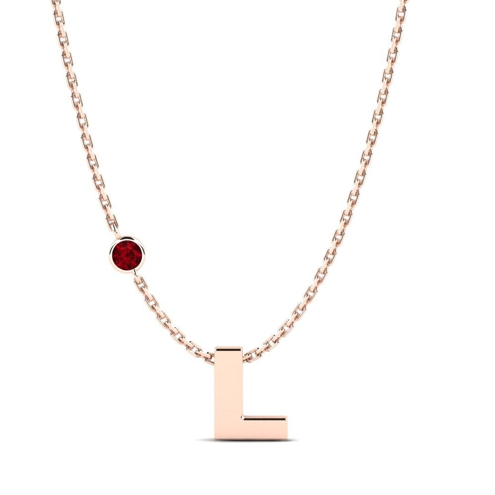 Rund Rubin Damen halskette Drucilla L
