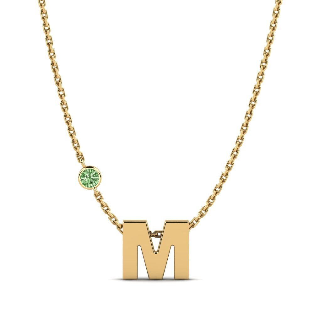 Rund Grüner Diamant Damen halskette Drucilla M