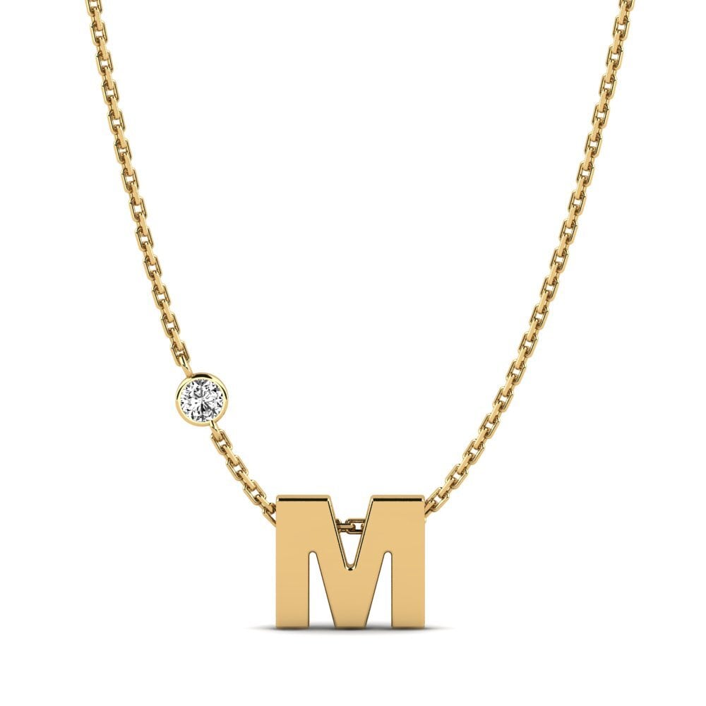 Rund Moissanit Damen halskette Drucilla M