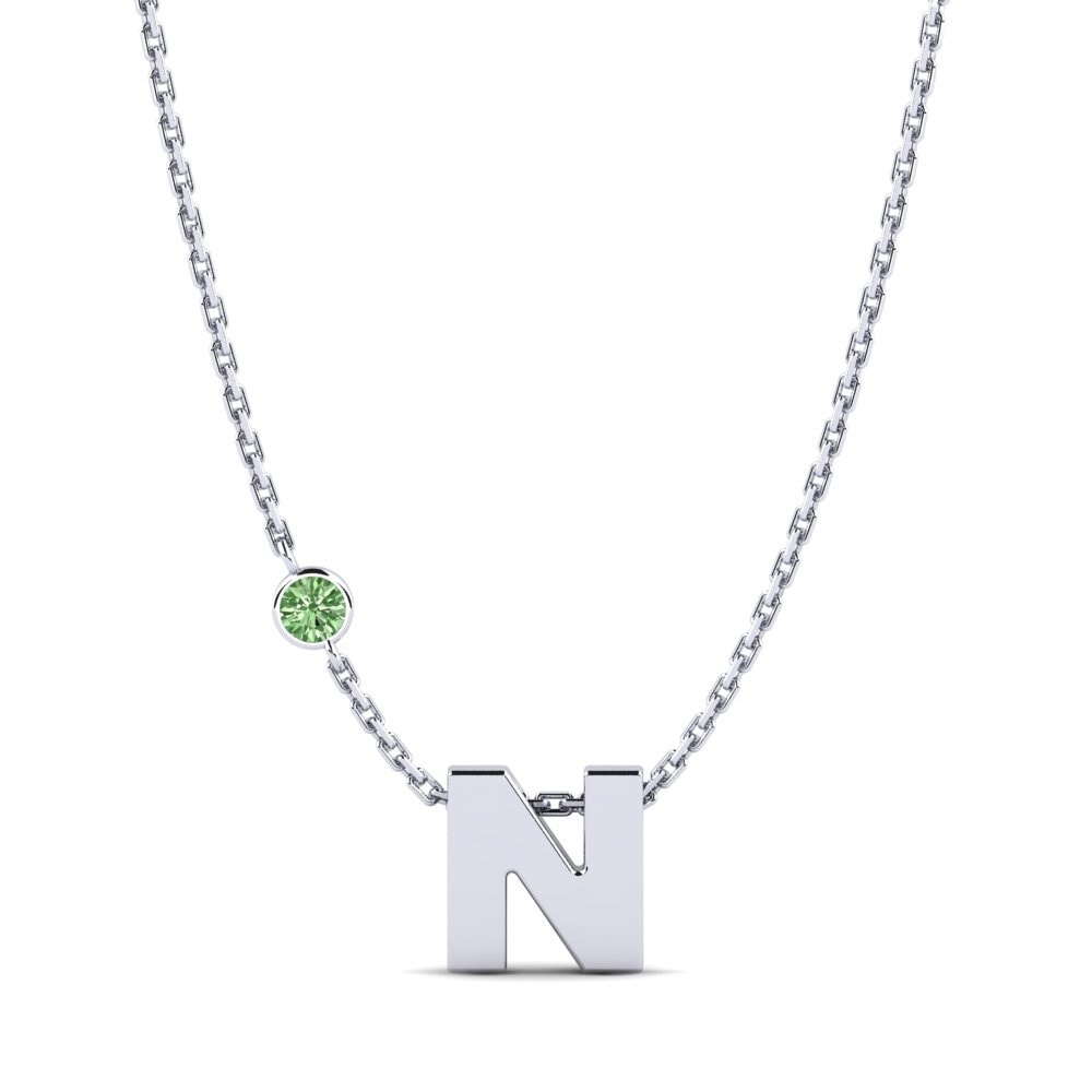 Rund Grüner Diamant Damen halskette Drucilla N