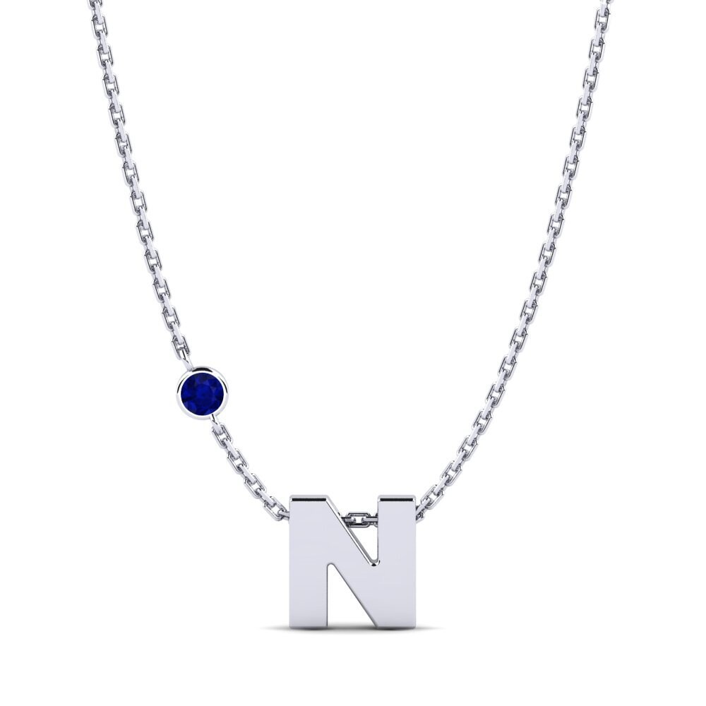 Rund Saphir Damen halskette Drucilla N