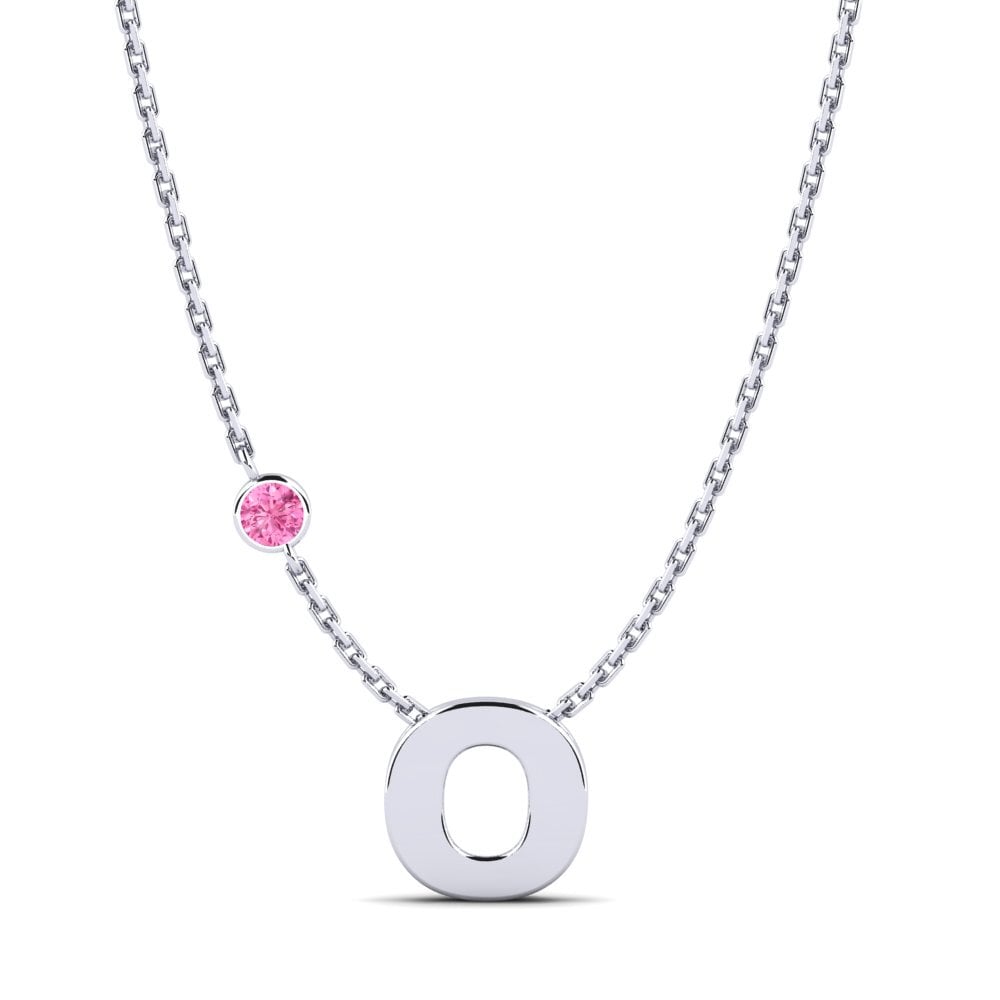 Rund Rosa Saphir Damen halskette Drucilla O