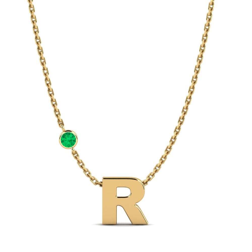 Rund Smaragd Damen halskette Drucilla R
