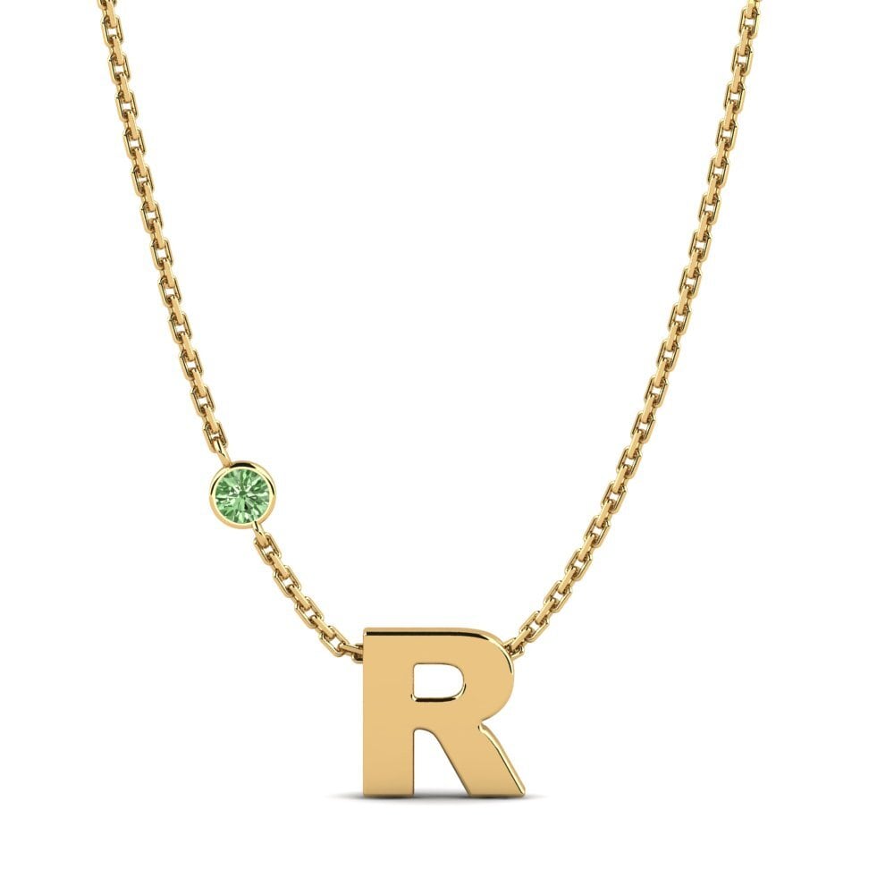 Rund Grüner Diamant Damen halskette Drucilla R
