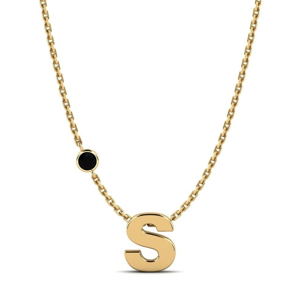 Schwarzer Diamant Damen halskette Drucilla S