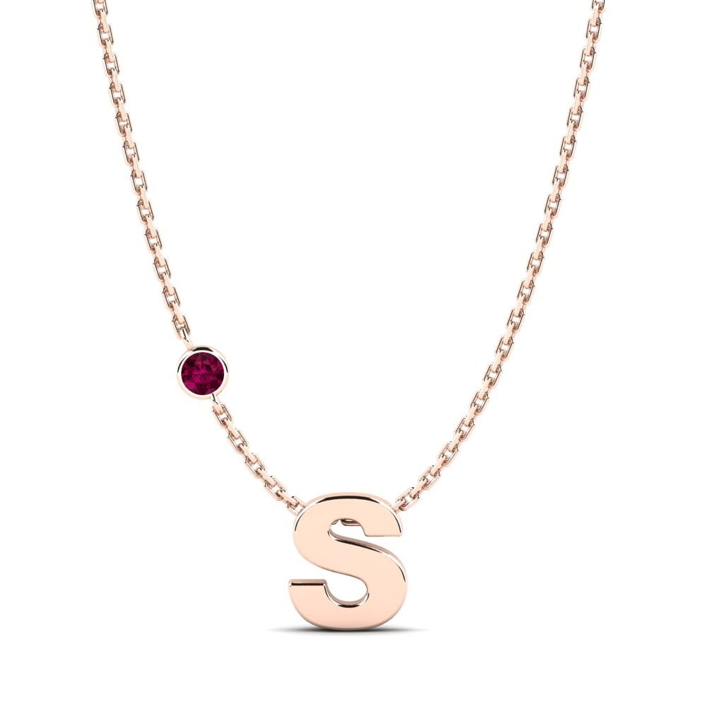 Rotgold 585 Rhodolit-Granat Damen halskette Drucilla S