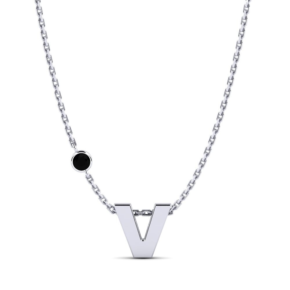 Rund Schwarzer Onyx Damen halskette Drucilla V