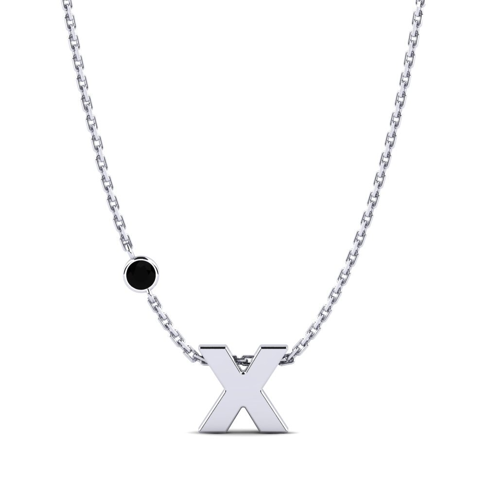 Rund Schwarzer Onyx Damen halskette Drucilla X