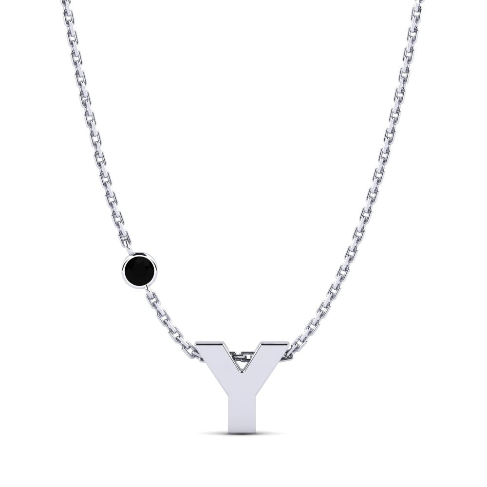 Round Black Sapphire Women's Necklace Drucilla Y