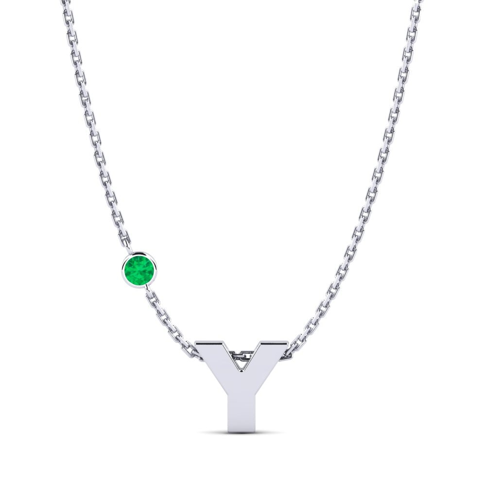 Rund Smaragd Damen halskette Drucilla Y