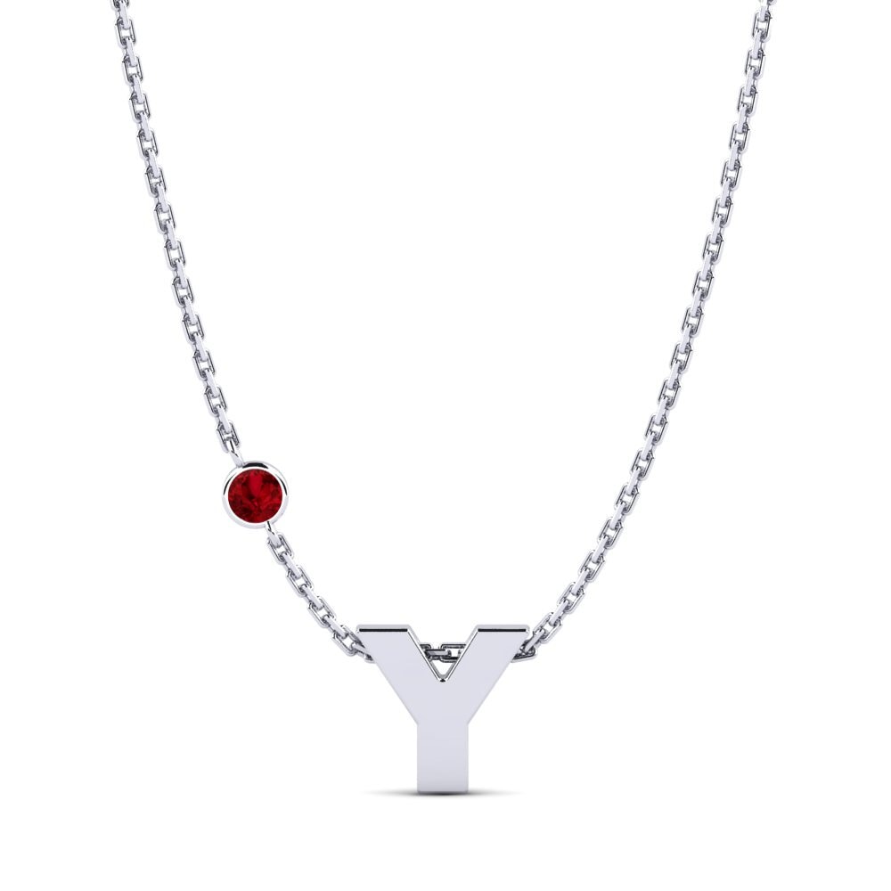 Rund Roter Zirkonia Damen halskette Drucilla Y