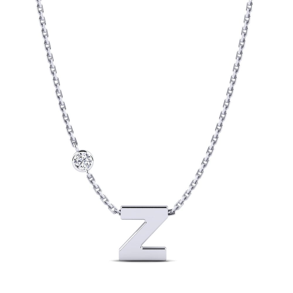 Rund Labor-gezüchteter Diamant Damen halskette Drucilla Z