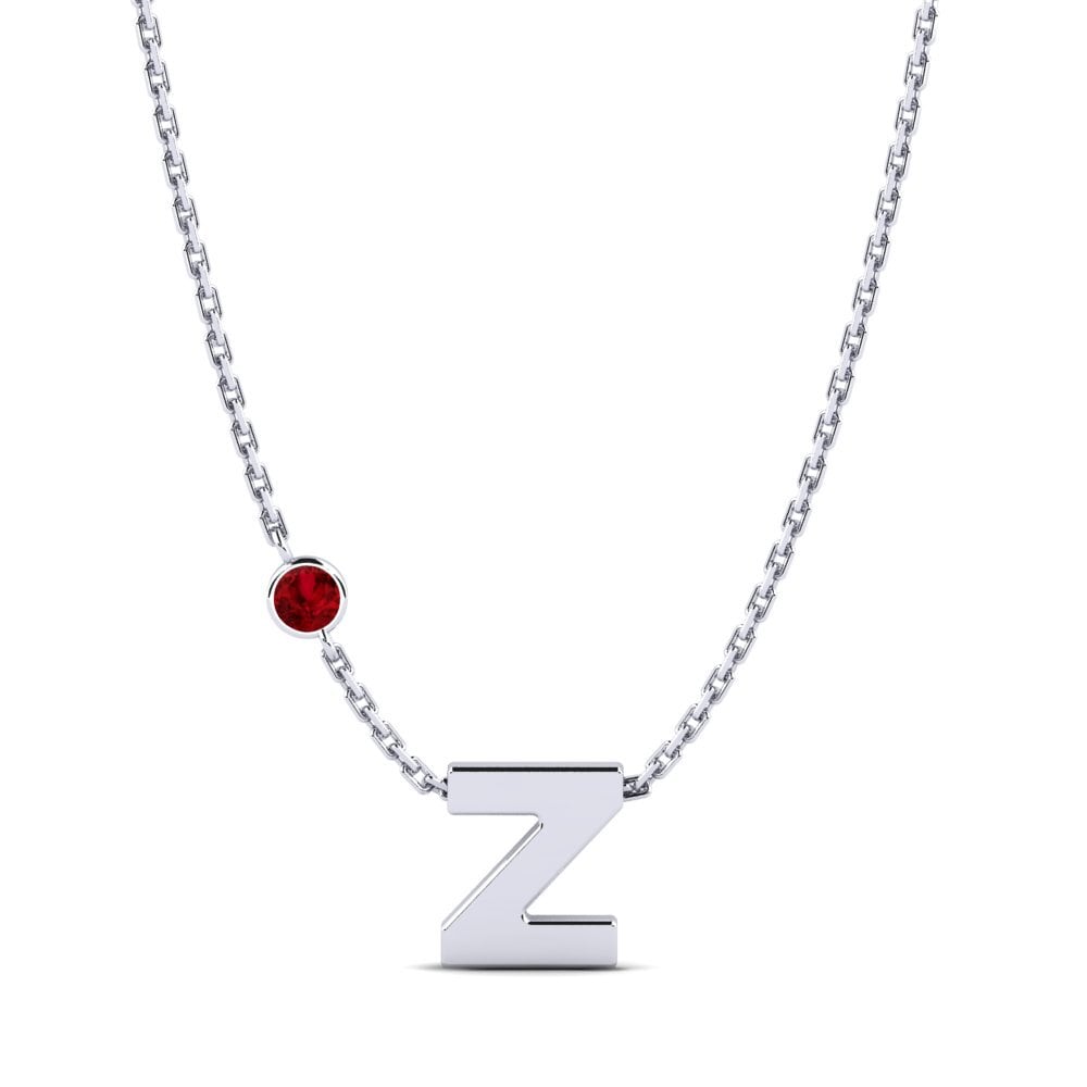 Rund Roter Zirkonia Damen halskette Drucilla Z