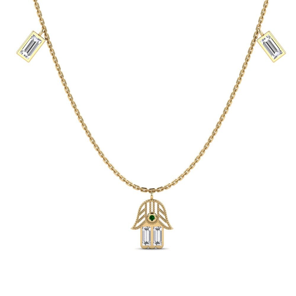 Green Zirconia Women's Necklace Druzhba