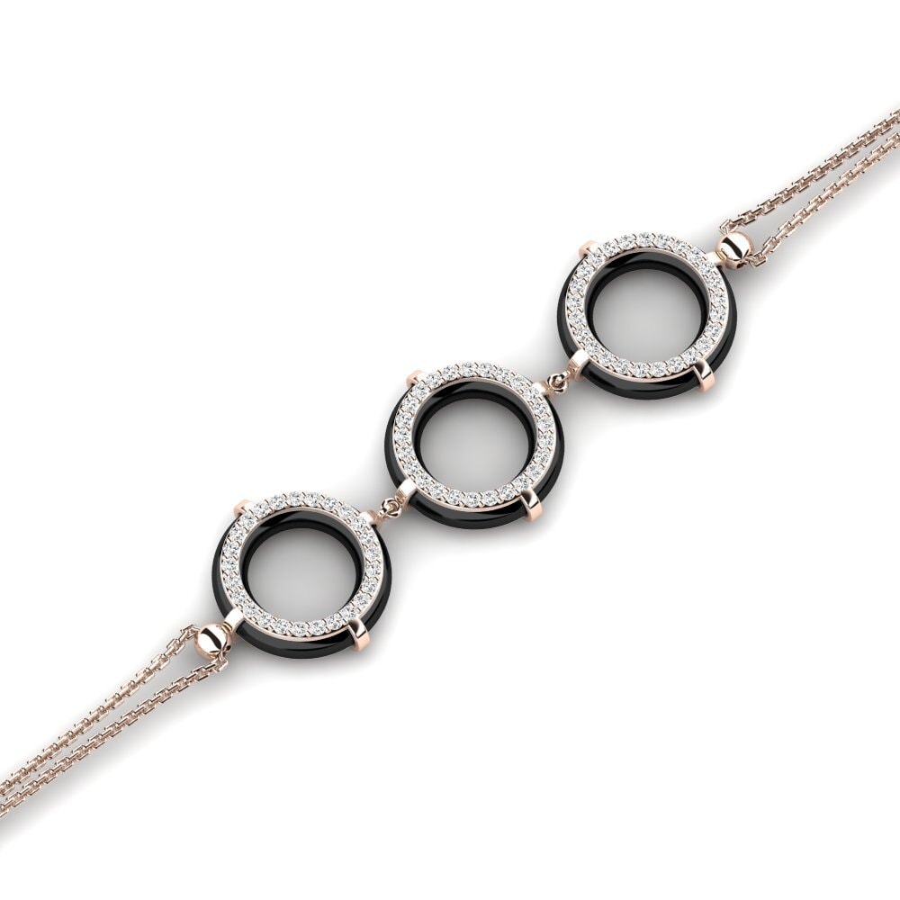 14k Oro Rosa Moissanita Pulsera de Mujer Duane