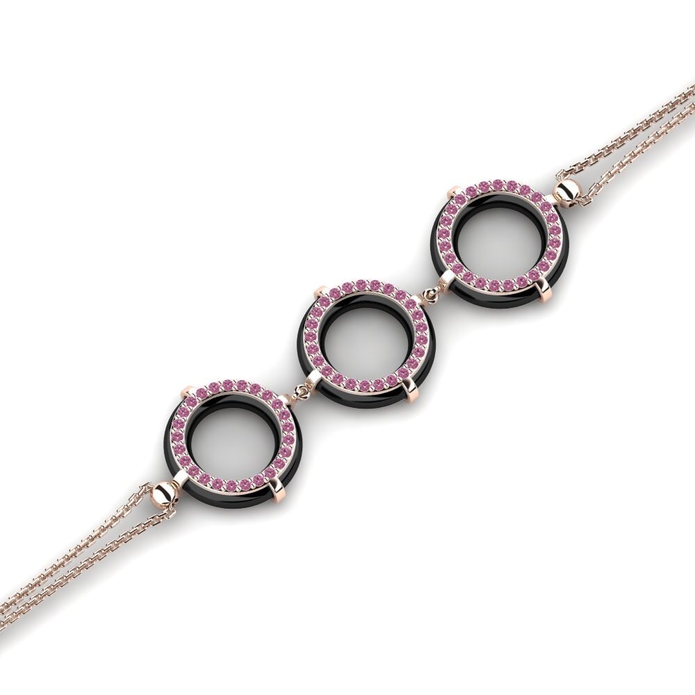 14K Rose Gold Rhodolite Garnet Bracelet Duane