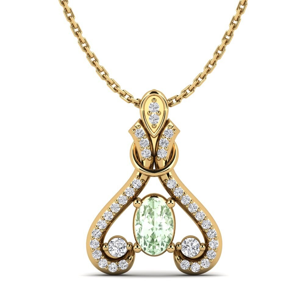 Green Amethyst Women's Pendant Dubbed