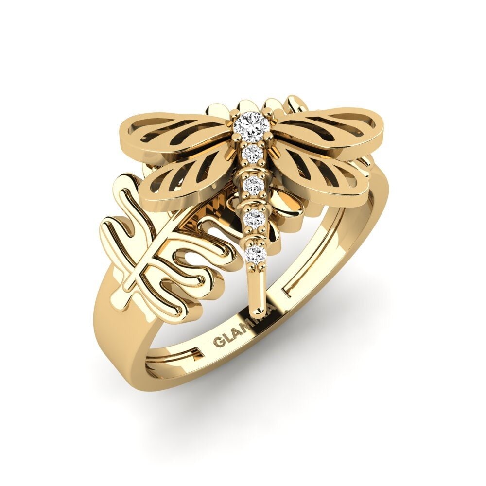 Or Jaune 9k Moissanite Bague Dubuc