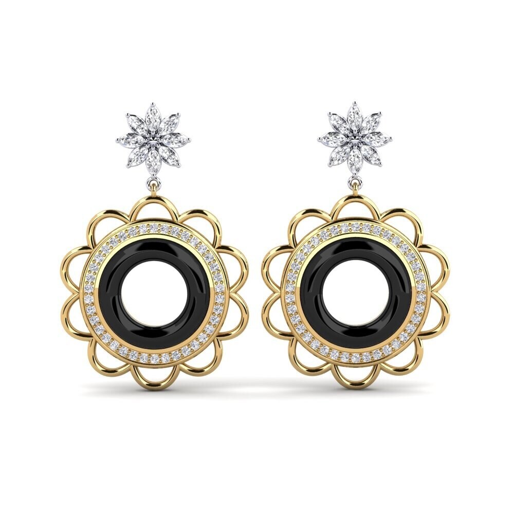 18ct Yellow & White Gold Lab Grown Diamond Women's Earring Duclos