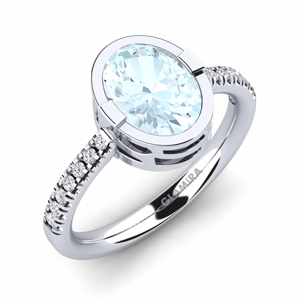 18ct White Gold Engagement Ring Duga