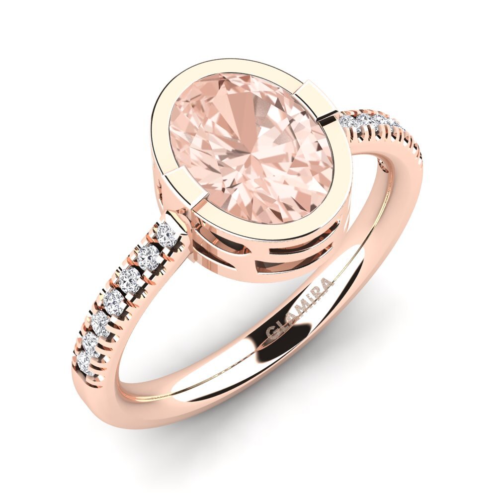 Oval Morganite Engagement Ring Duga