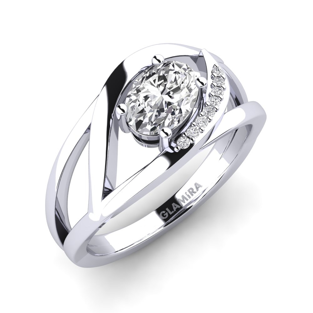 Design Solitaire Engagement Rings Dulcinia 585 White Gold Diamond