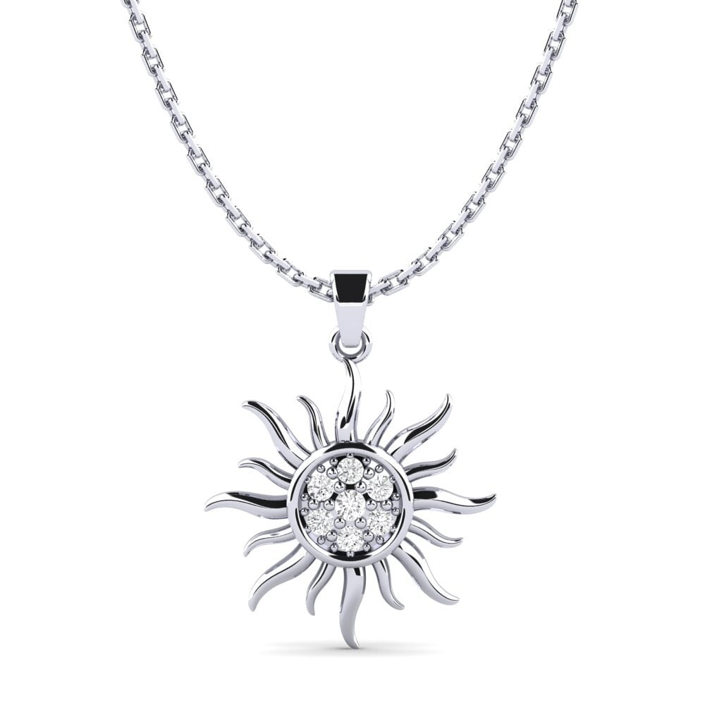 18ct White Gold White sapphire Women's Pendant Dumuzi