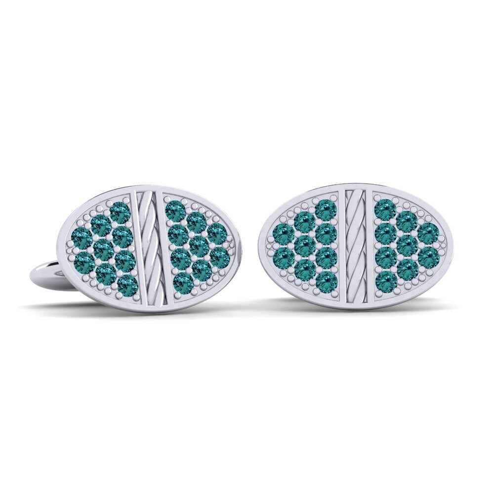 Blue Diamond Cufflink Duped