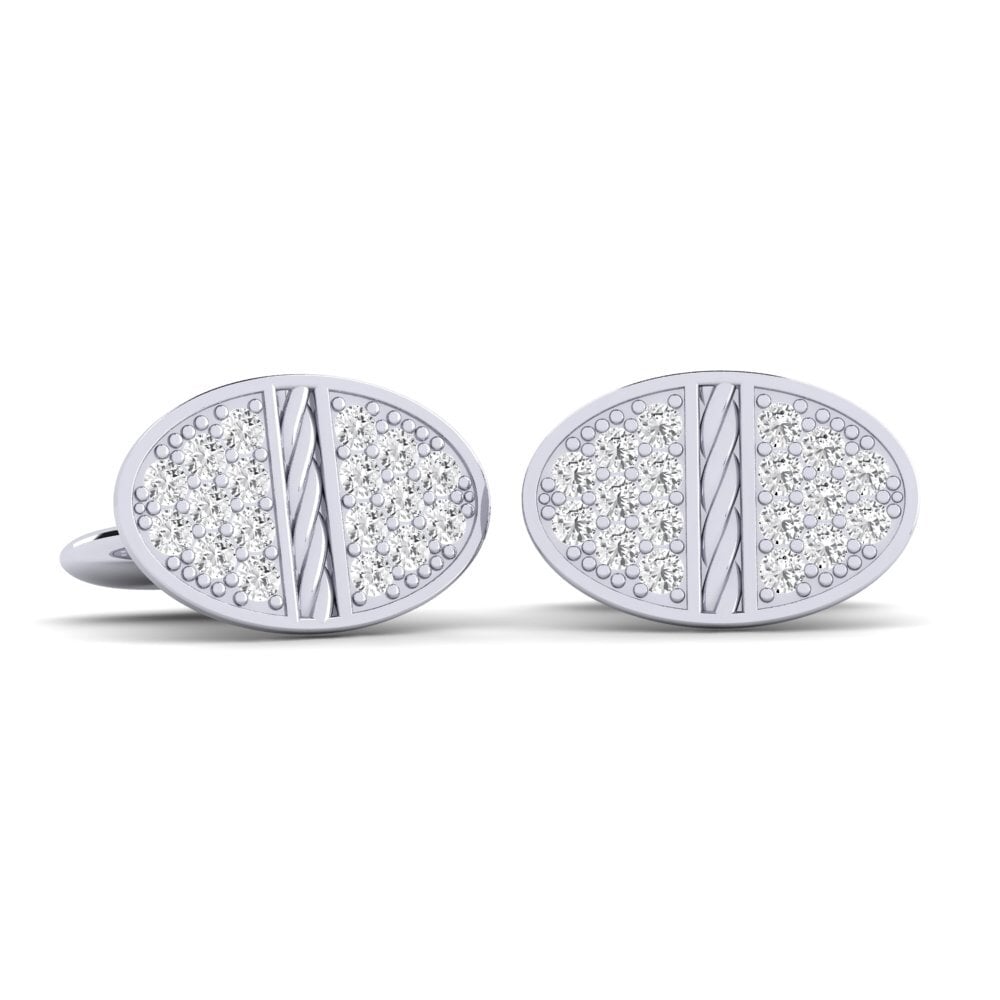 Hvid Safir Manchetknap Duped