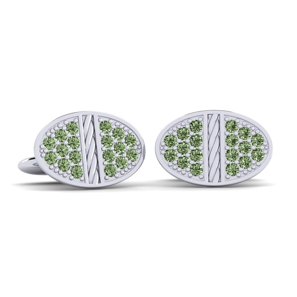 Green Diamond Cufflink Duped
