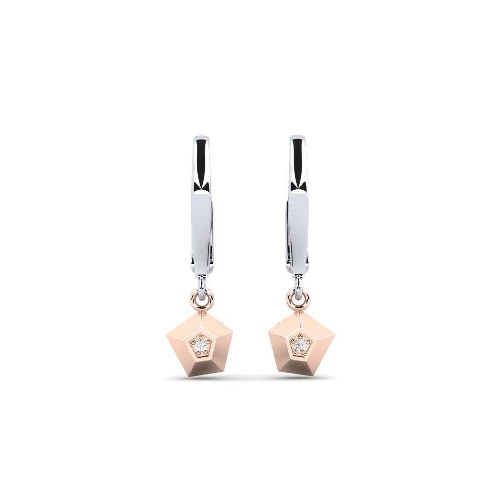 Oro Bianco & Rosso 375 Orecchino da donna Dustclouden
