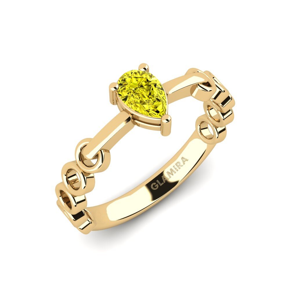 Yellow Diamond Engagement Ring Duzafizz