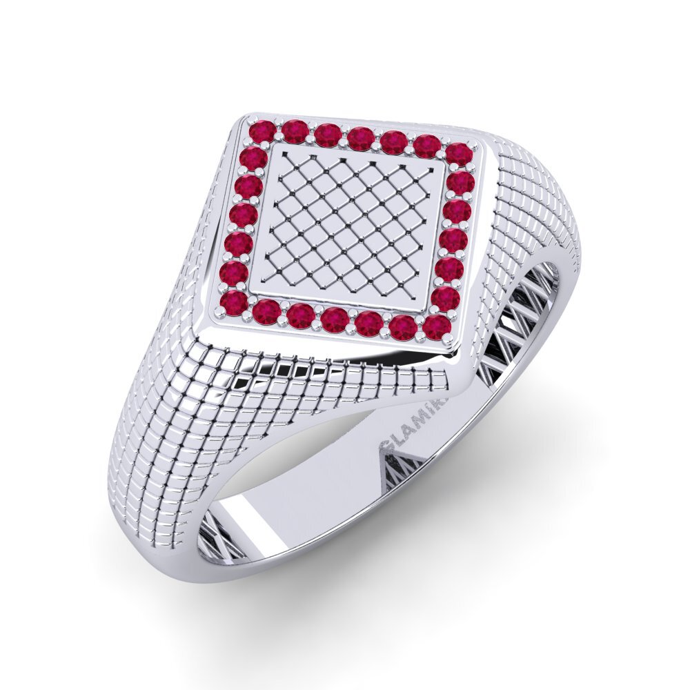 Rubis Bague pour homme Dyhten