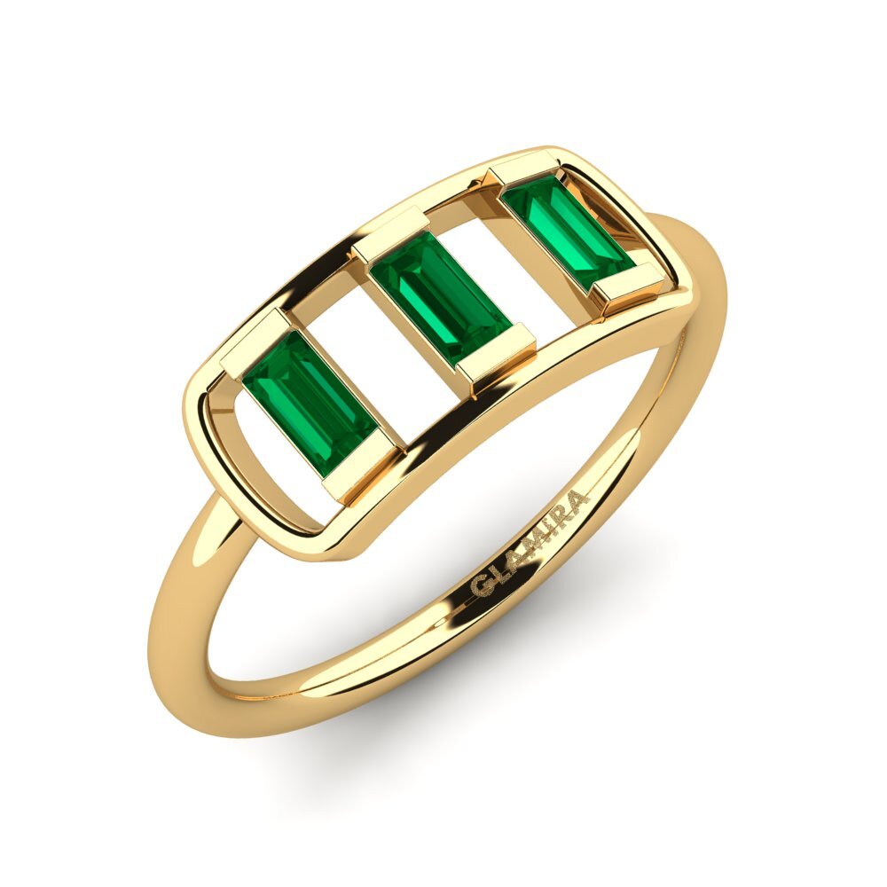 Zircônia Verde Anel Dynamisme