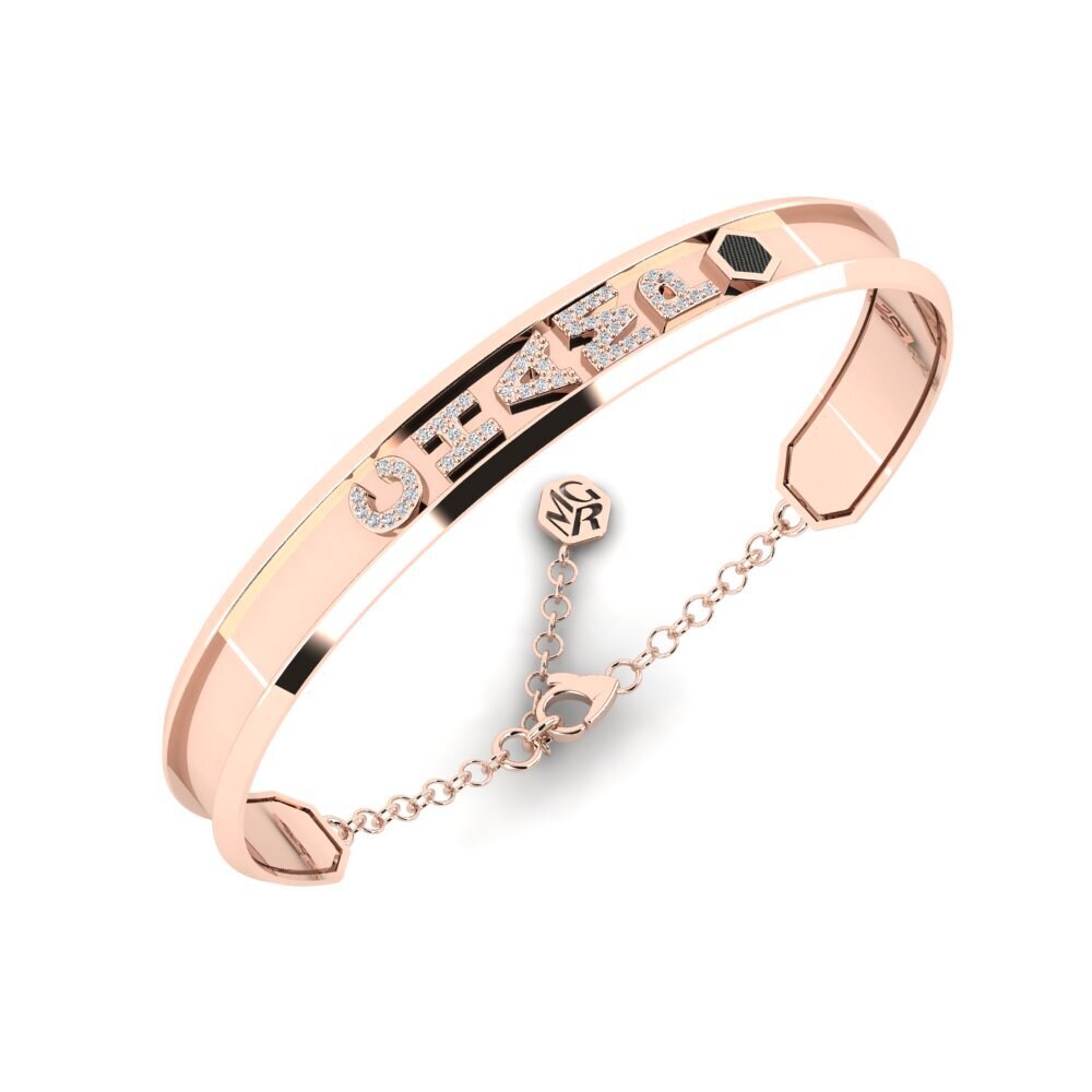 14ct Rose Gold Diamond Men's Bracelet Dzina