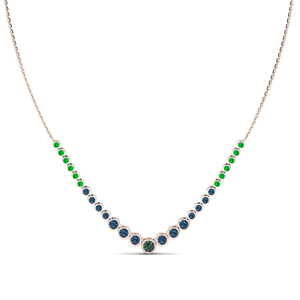 14k Rose Gold Mystic Topaz SYLVIE Necklace Eadrom