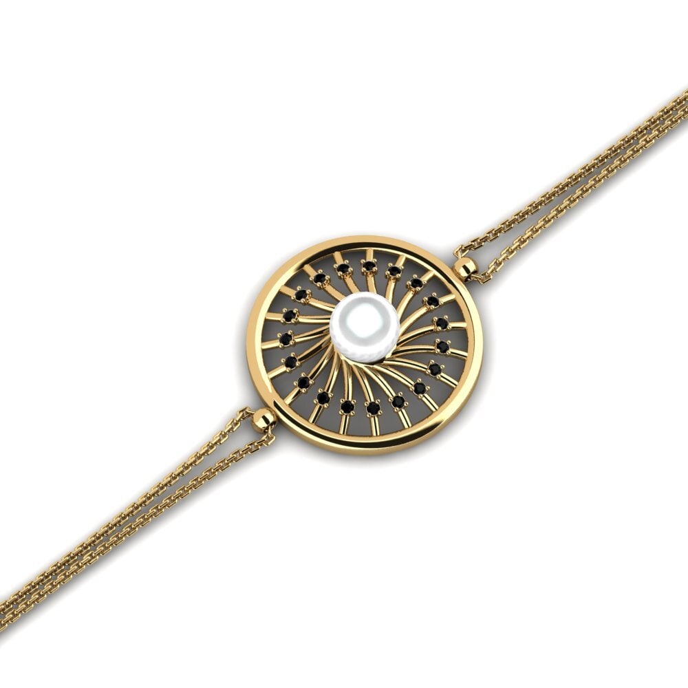 Vàng 14K Đá Sapphire Đen Vòng tay nữ Eager