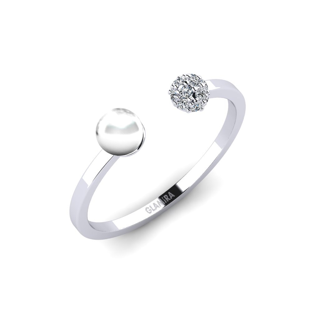 14k White Gold Zirconia Ring Eagna