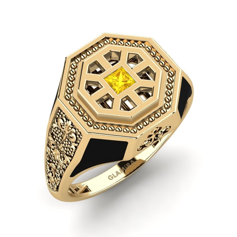 Princess Yellow Sapphire Men's Ring Eahta