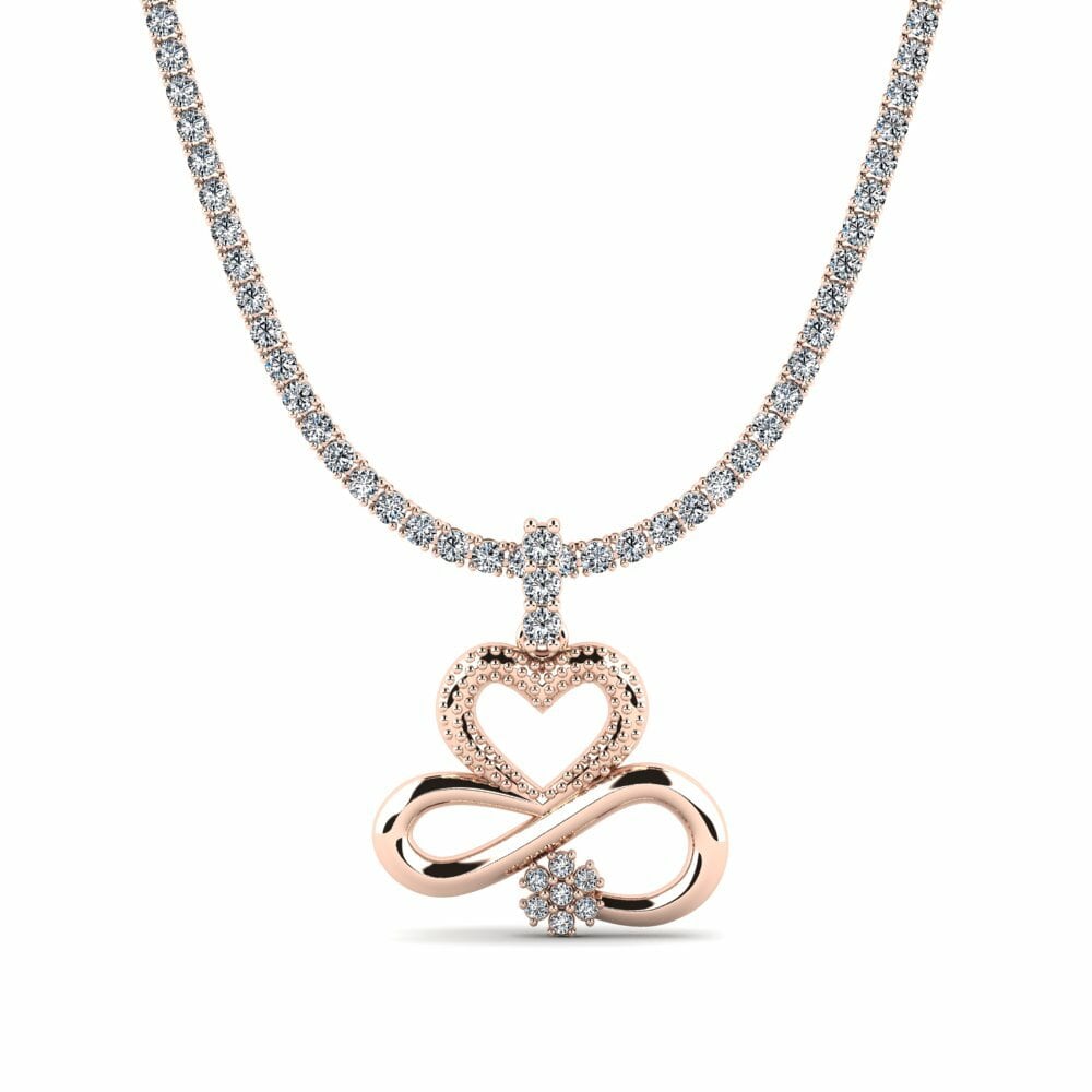 14ct Rose Gold Tennis Eakpoilets