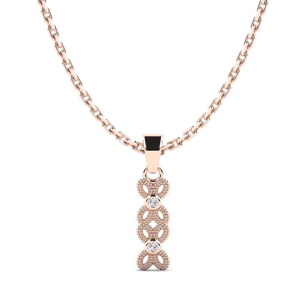 18k Oro Rosa Diamante Colgante de Mujer Eatery